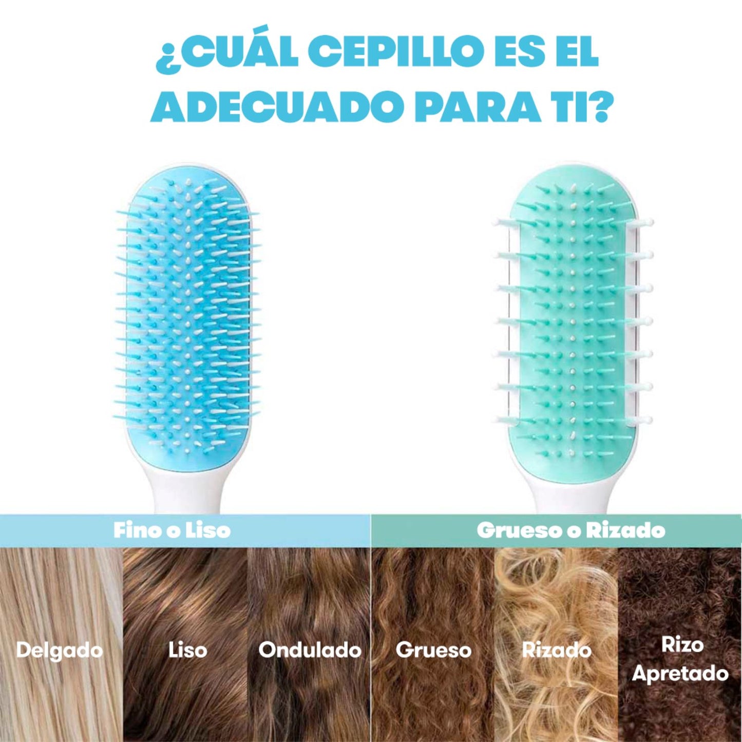 Cepillo Desenredante Para Cabello Fino o Liso