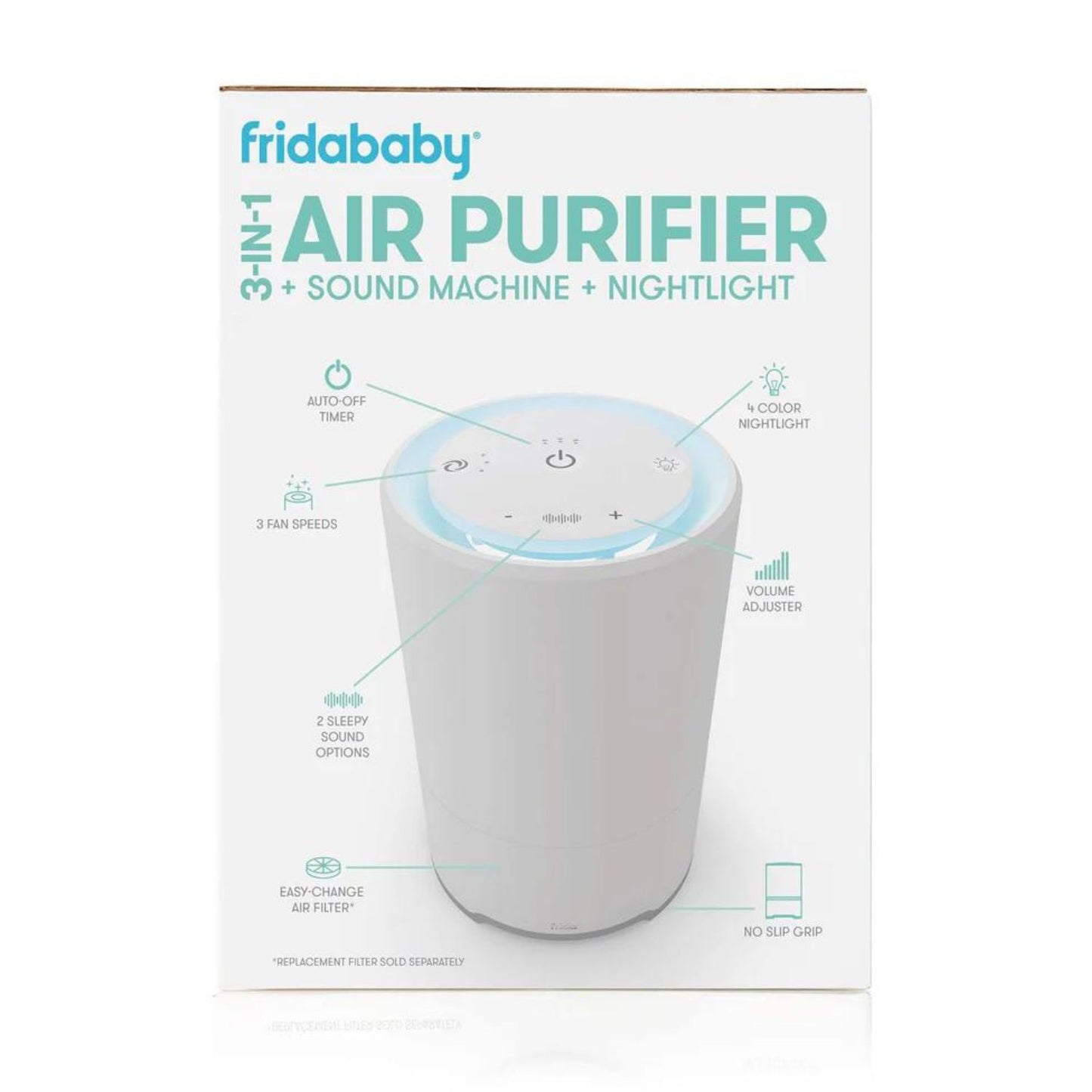 Purificador de Aire 3 en 1 + Sonido + Luz de Noche